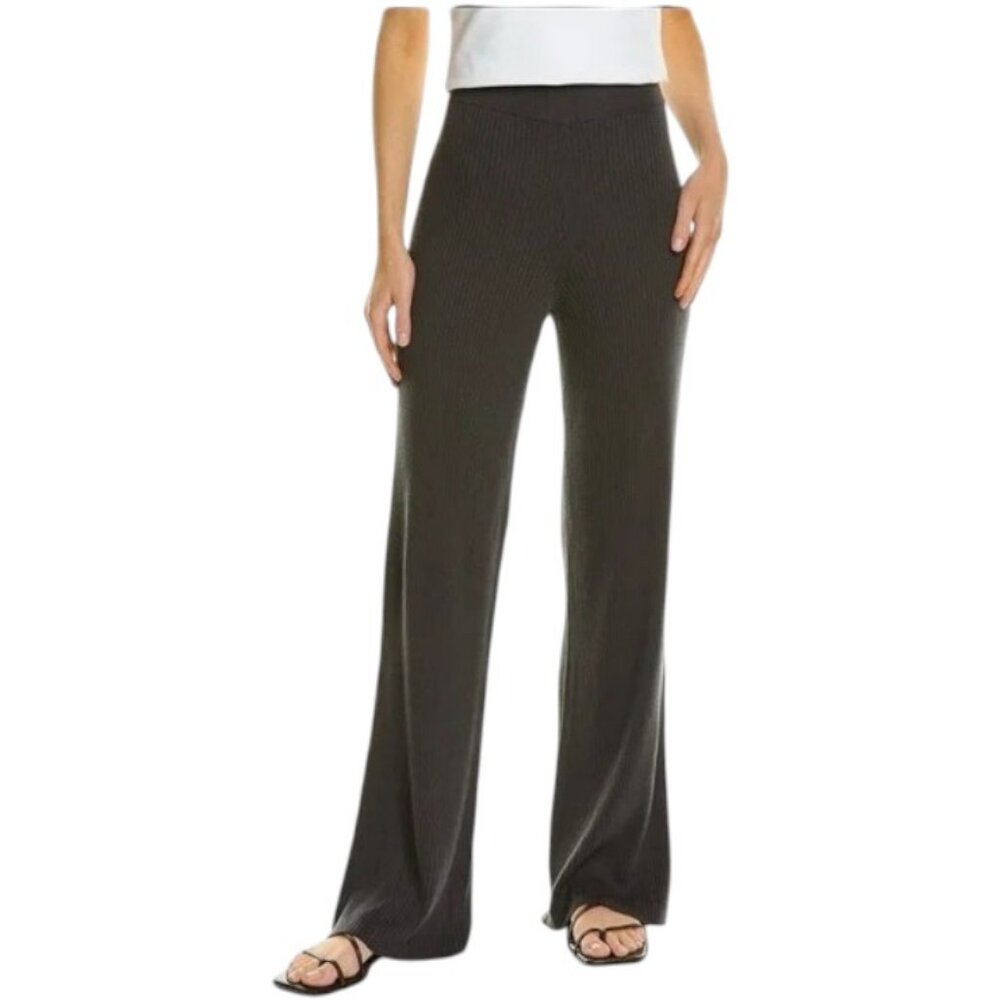 Splendid charcoal wide leg knit pants size L NWOT